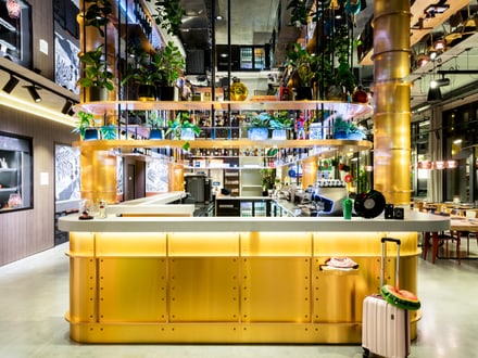 Innenansicht des Moxy Dortmund City