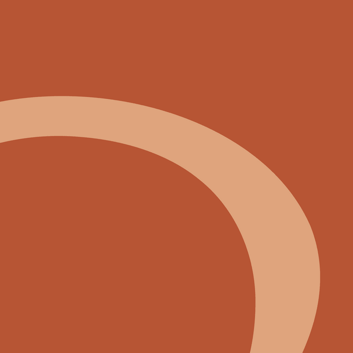 Abstrakter orangefarbener Kreis auf rotem Hintergrund.