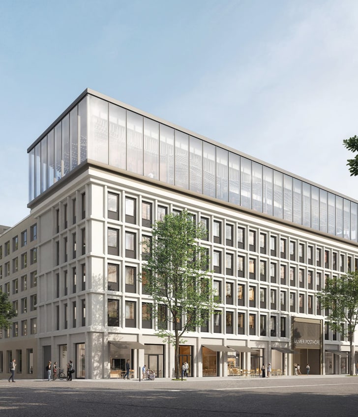 Visualisierung: Ankner Buchholz Architekten, Quelle: Ulmer Posthöfe GmbH