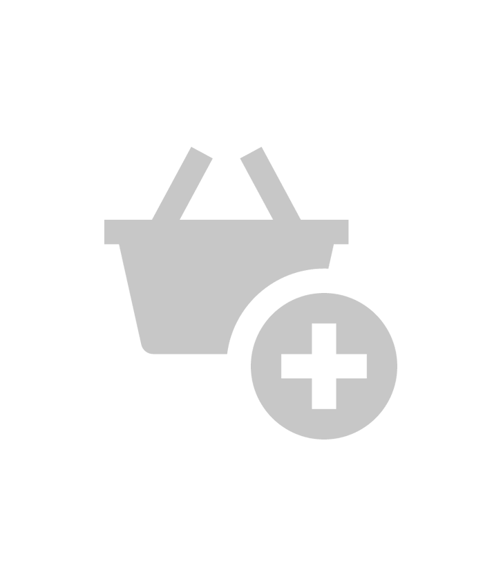 Graues Einkaufssymbol mit Pluszeichen auf schwarzem Hintergrund.