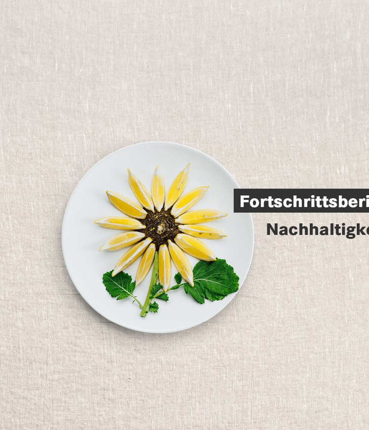 Teller mit Sonnenblume, Text