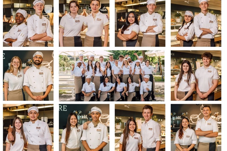 Gruppenfotos von Mitarbeitenden in Uniformen