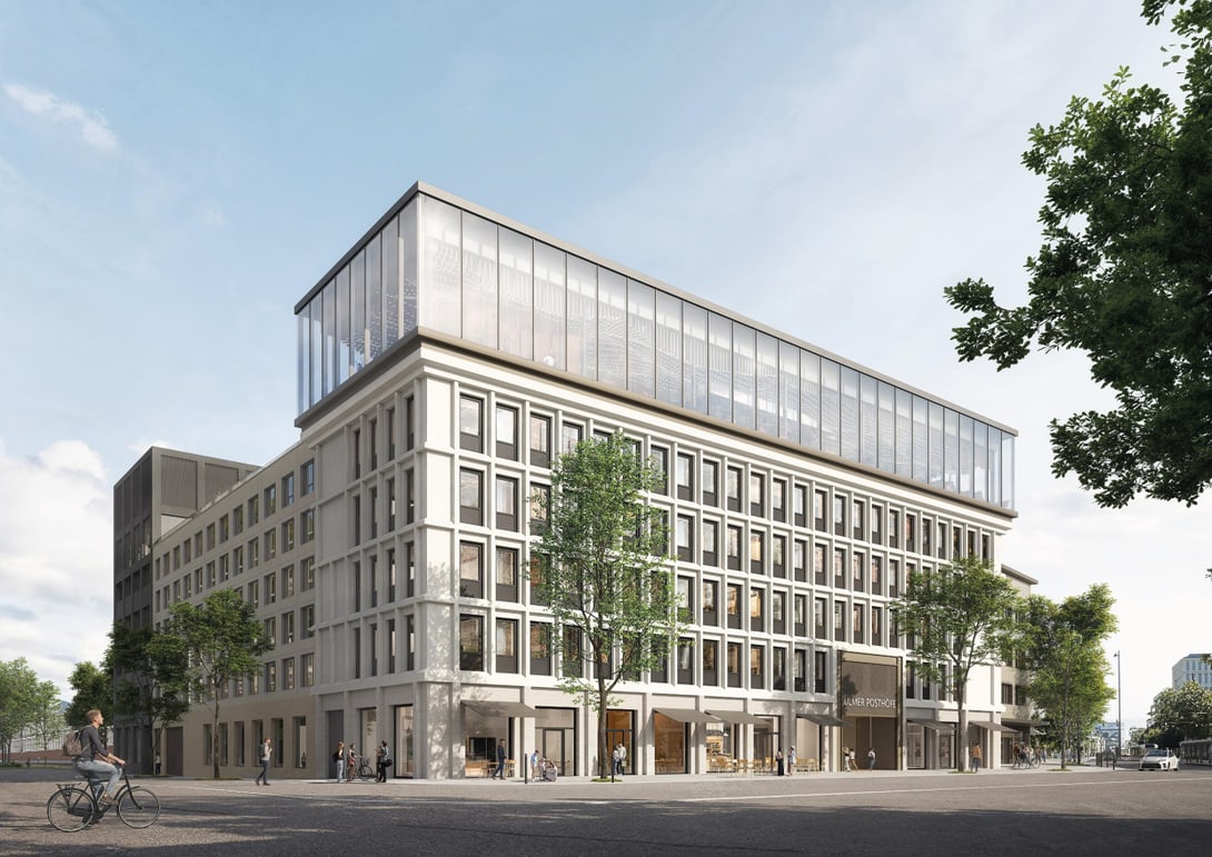 Visualisierung: Ankner Buchholz Architekten, Quelle: Ulmer Posthöfe GmbH